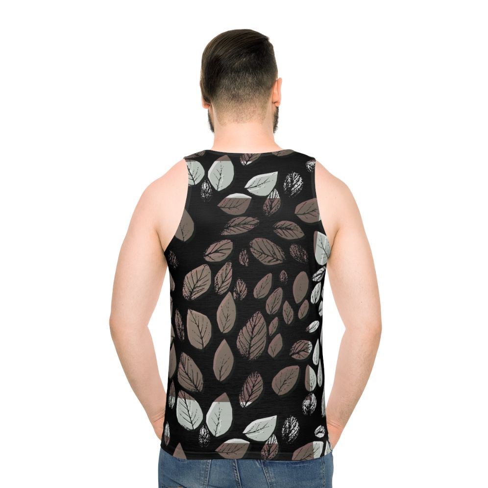 Desaturated leaves unisex tank top
