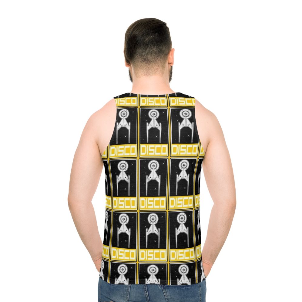 Disco Yellow Unisex Retro Sci-Fi Tank Top