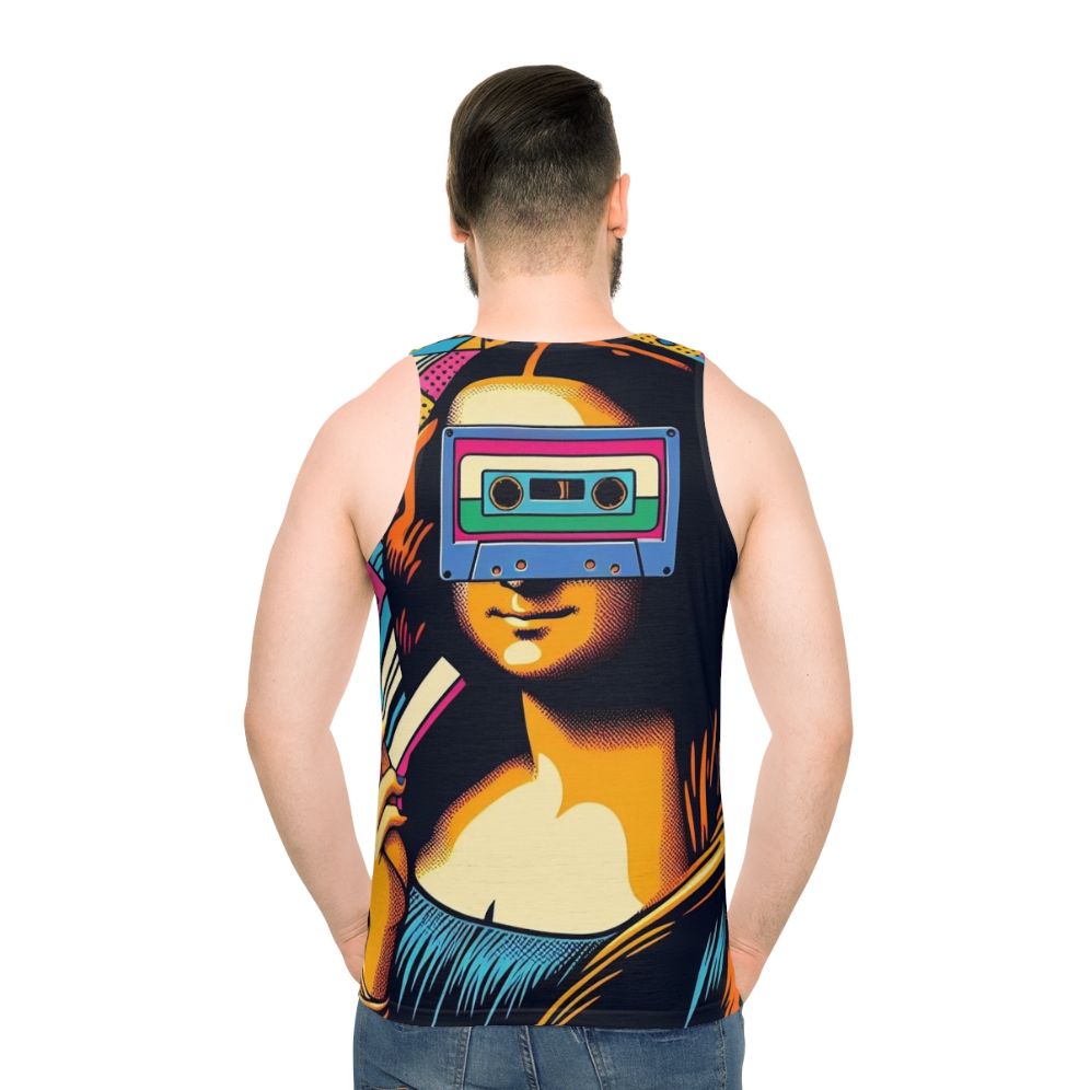 DJ Mona Unisex Tank Top featuring Mona Lisa artwork
