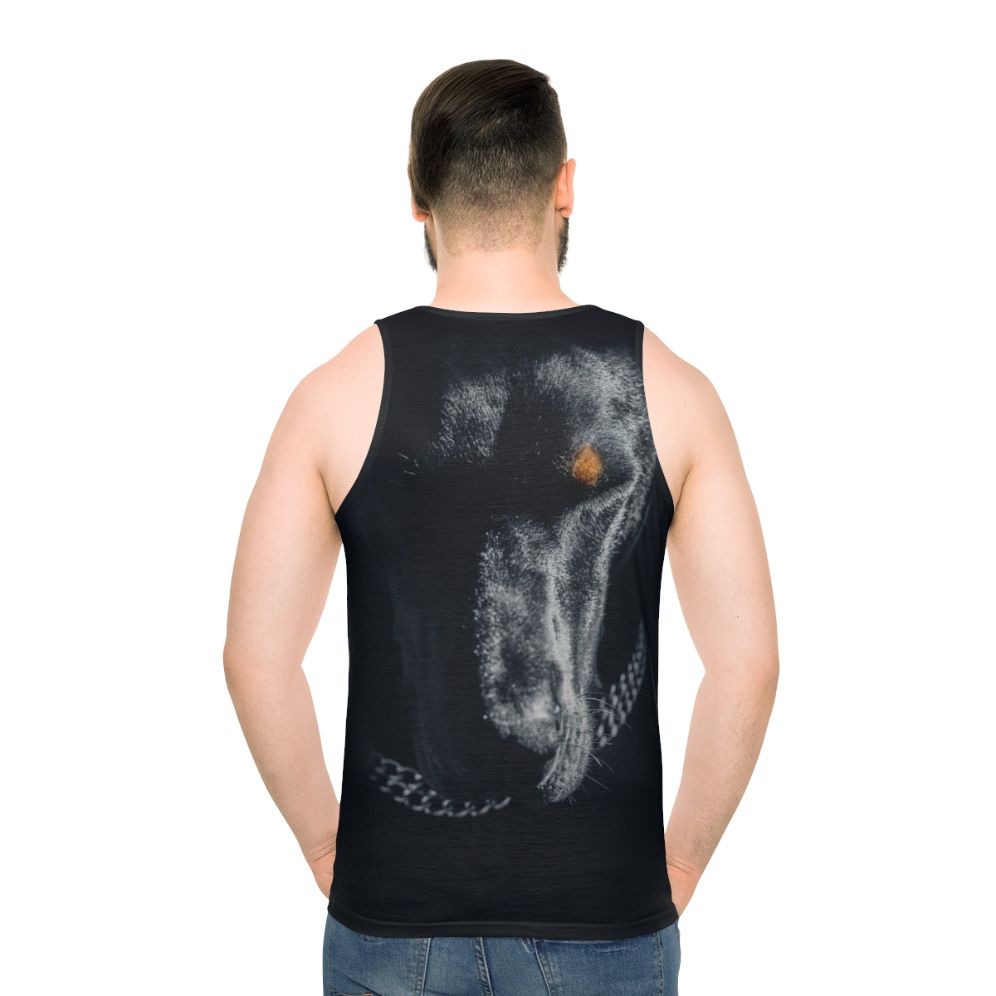 Doberman dog on a unisex tank top