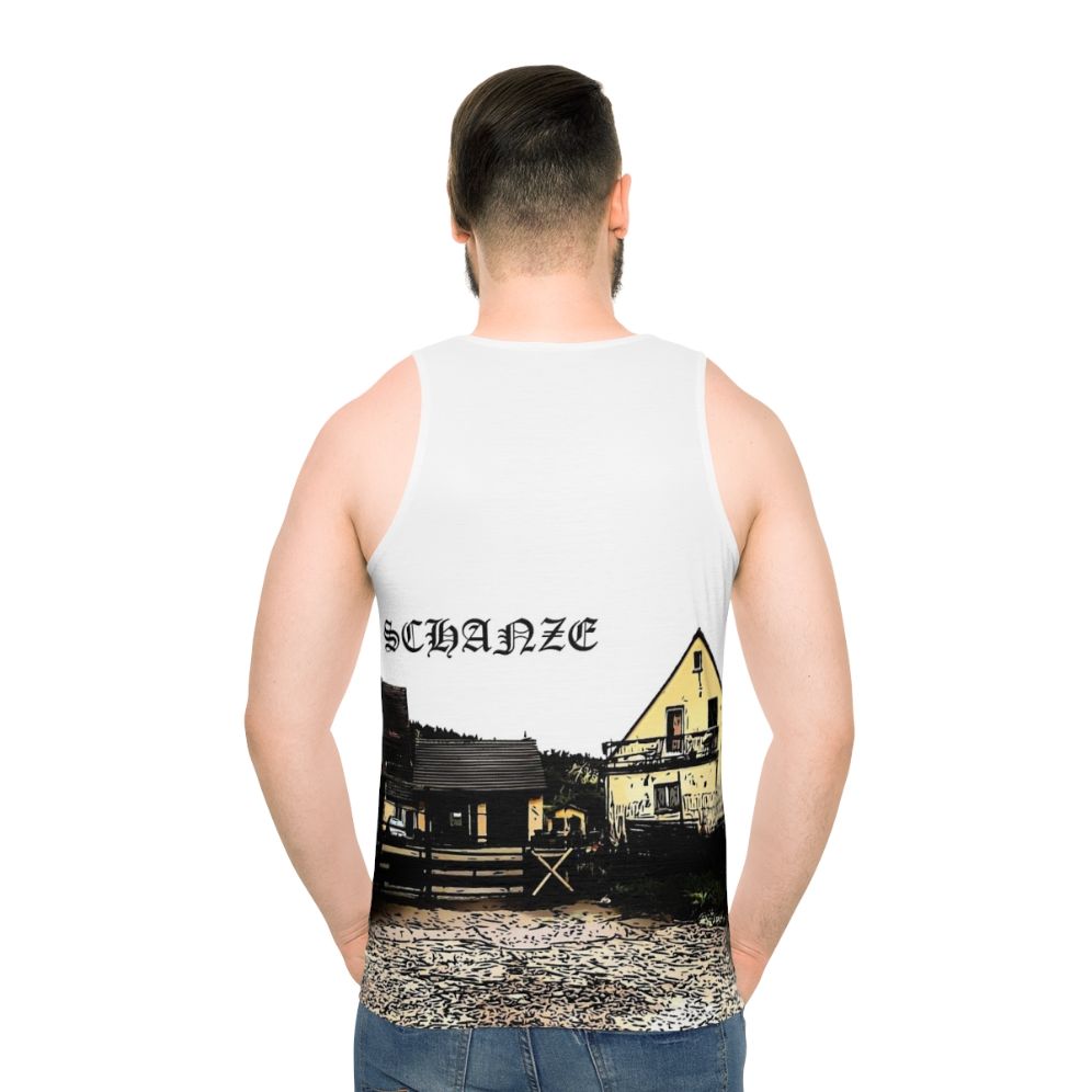 Dragon panorama design on a unisex tank top