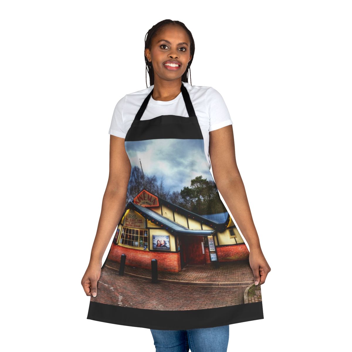 Kinema in the Woods dramatic landscape apron featuring scenic photography