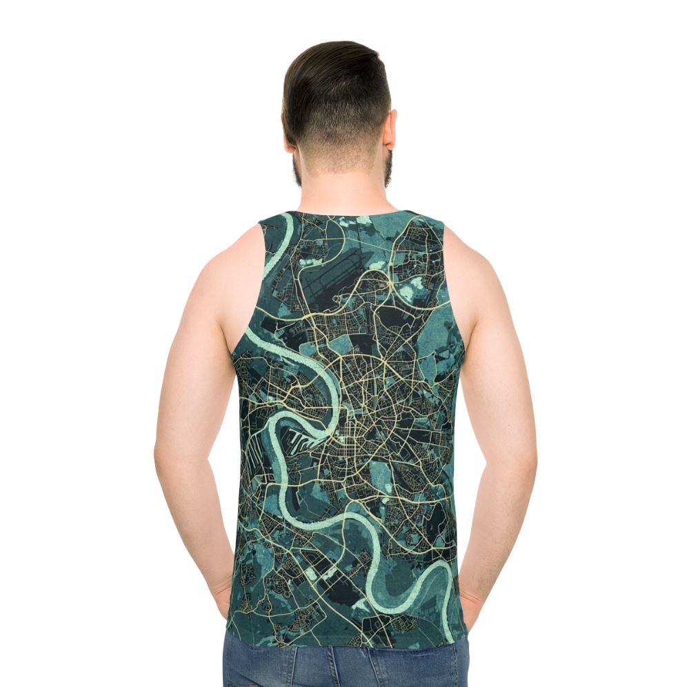 Dusseldorf city map of Germany summer unisex tank top