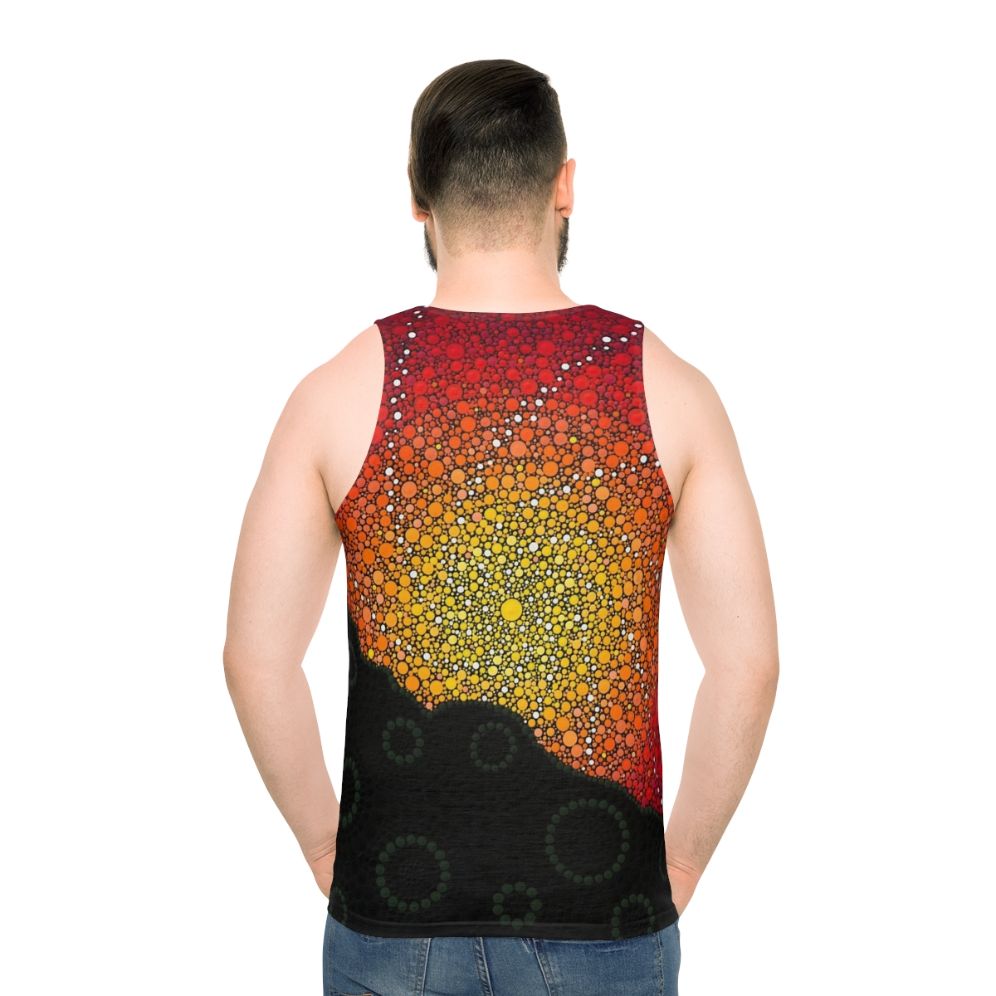 Early Warning Unisex Tank Top featuring aboriginal art