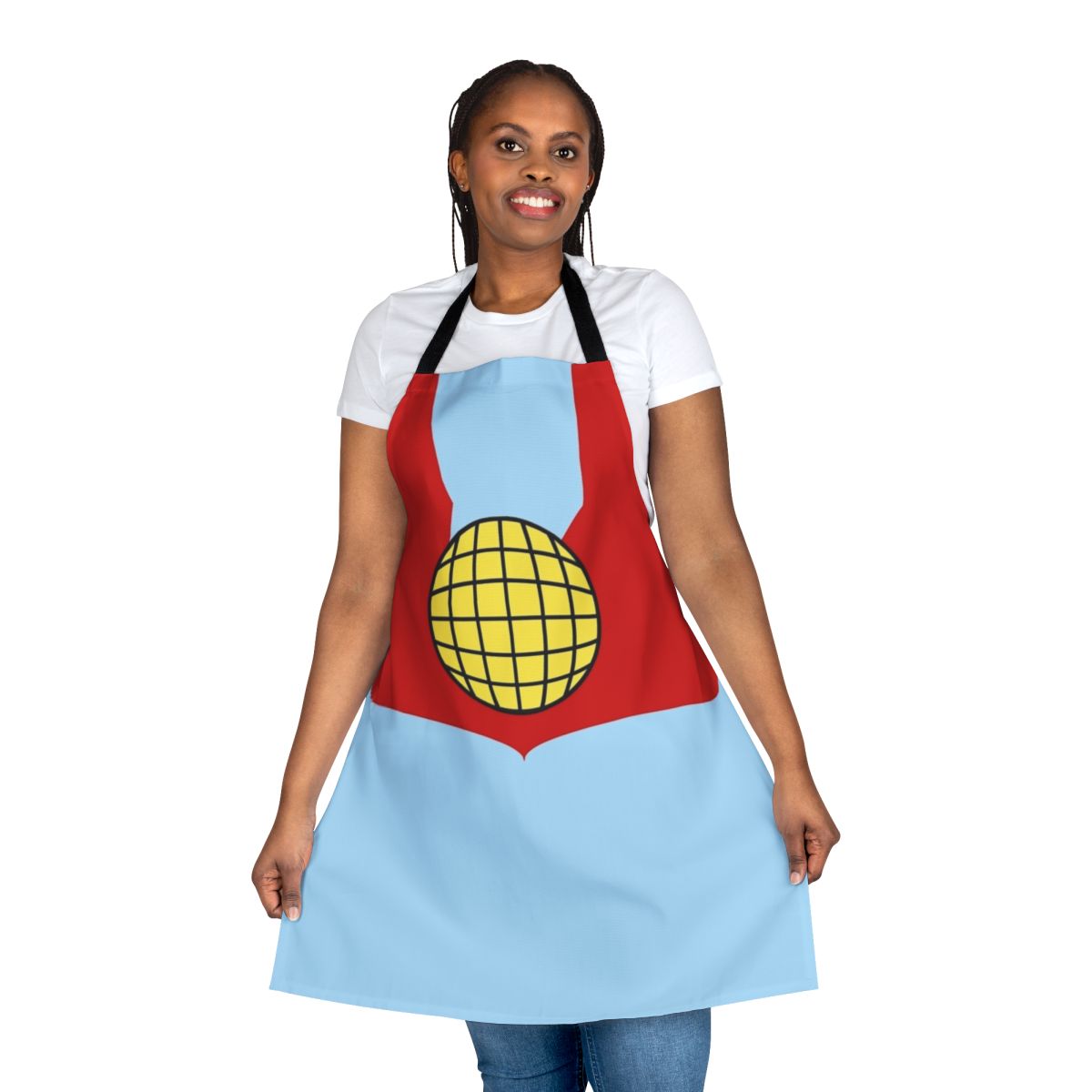 Eco-friendly apron featuring the Captain Planet logo and characters