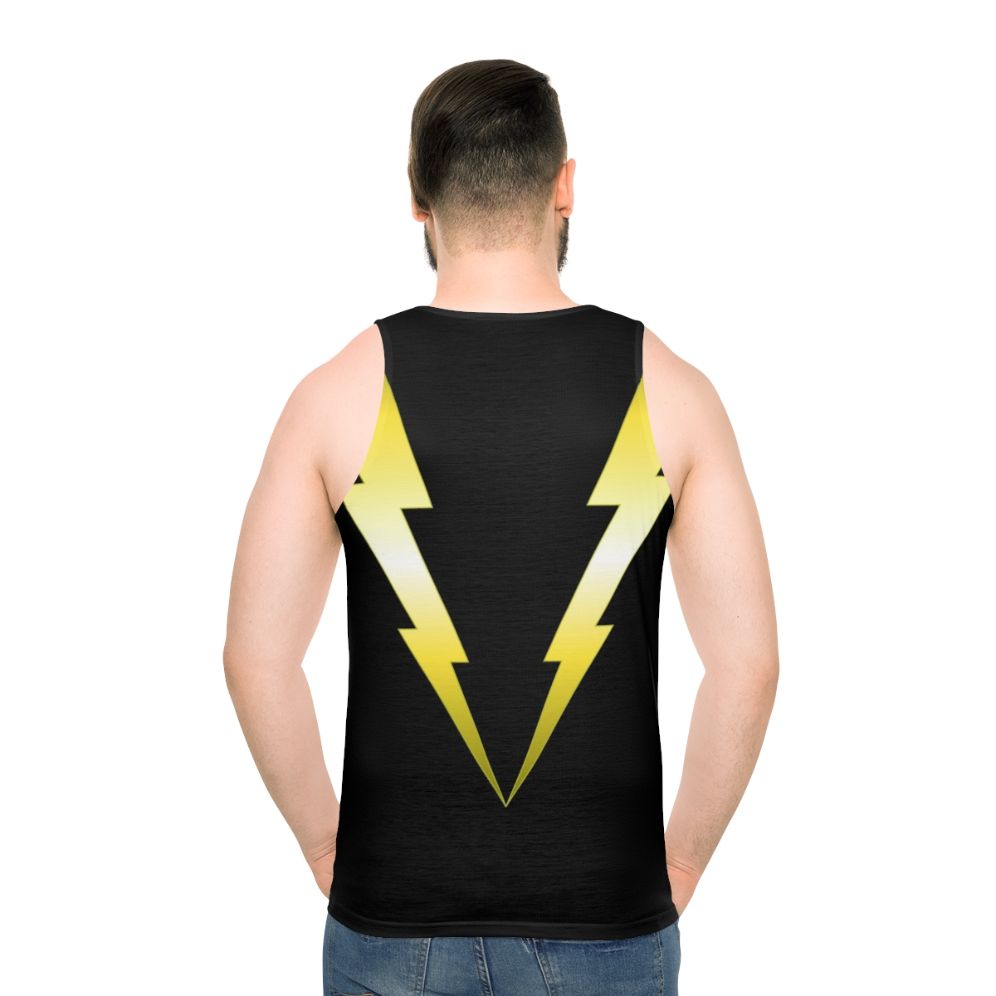 Unisex tank top with lightning bolt design