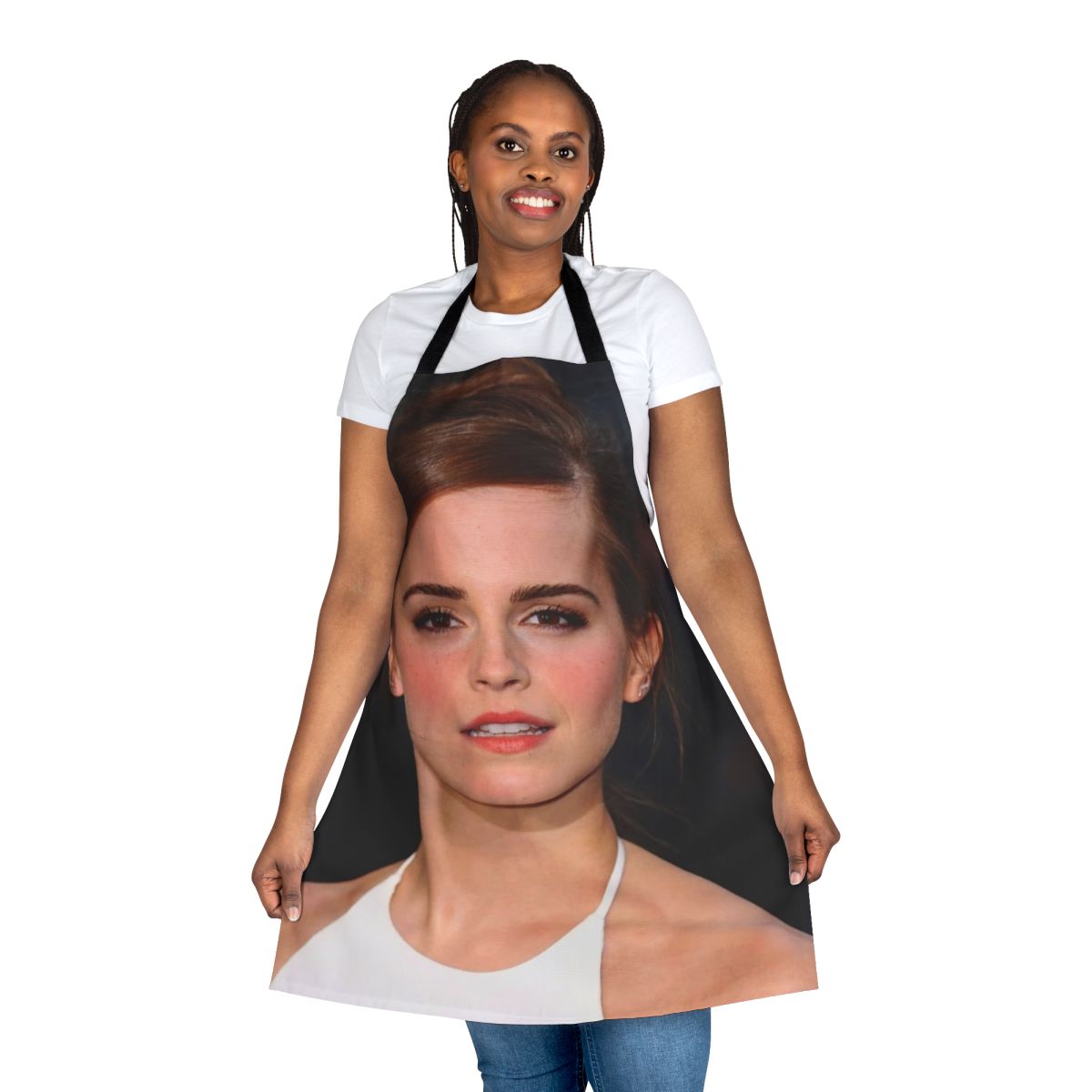 Emma Watson inspired apron with floral design