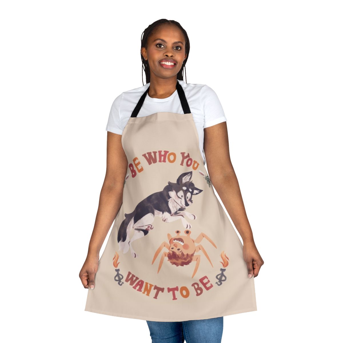 A spooky and stylish apron for horror movie fans and costume enthusiasts