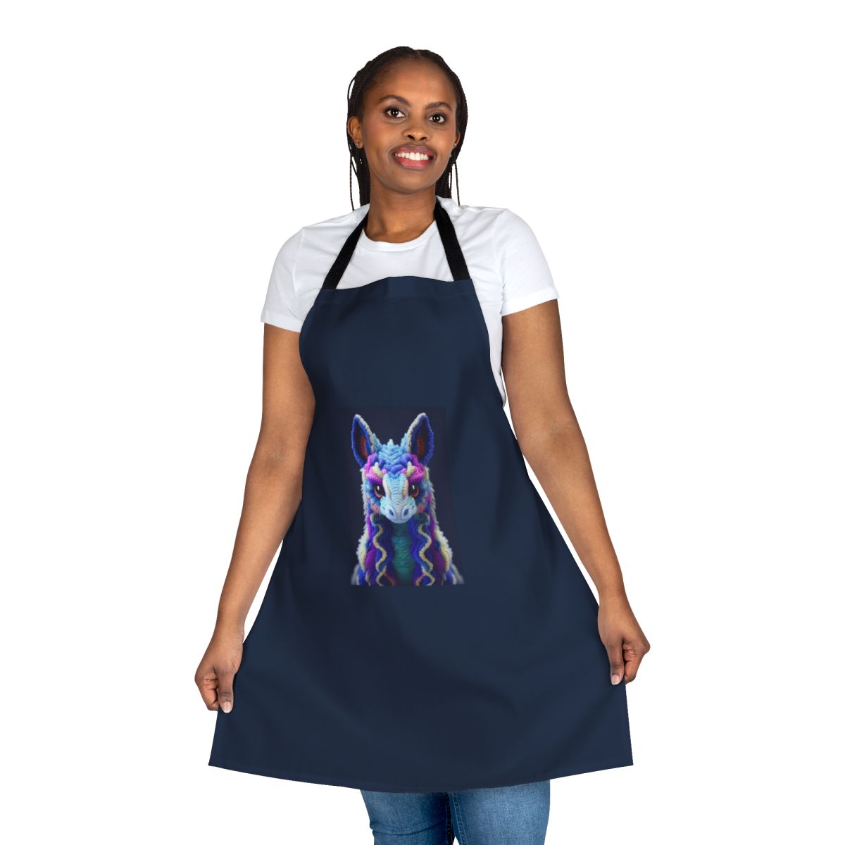 Vibrant fantasy art apron featuring a mystical, legendary creature in a dreamlike, folklore-inspired design.
