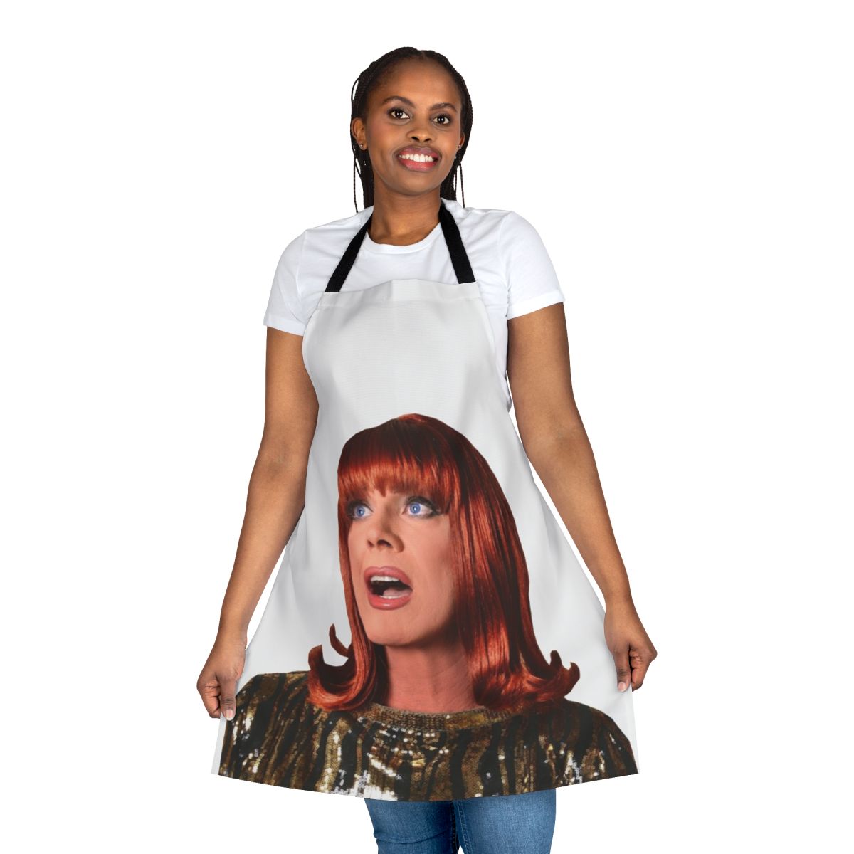 Fabulous sequined apron with Coco Peru-inspired design