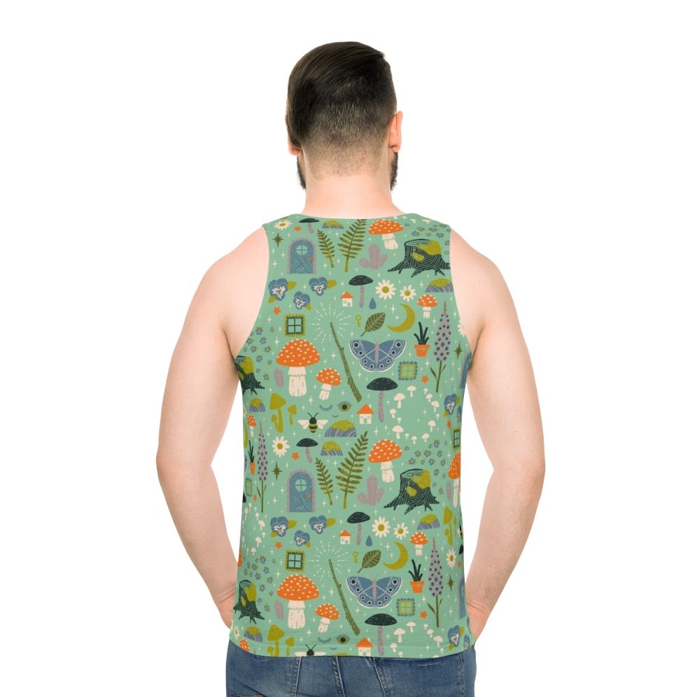 Fairy Garden Unisex Tank Top with Whimsical Floral Pattern