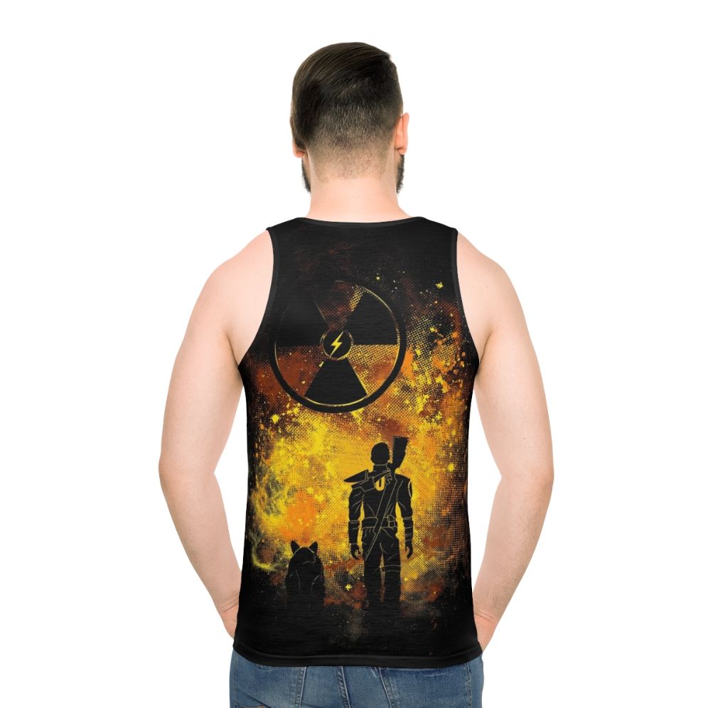 Fallout-inspired wasteland art unisex tank top