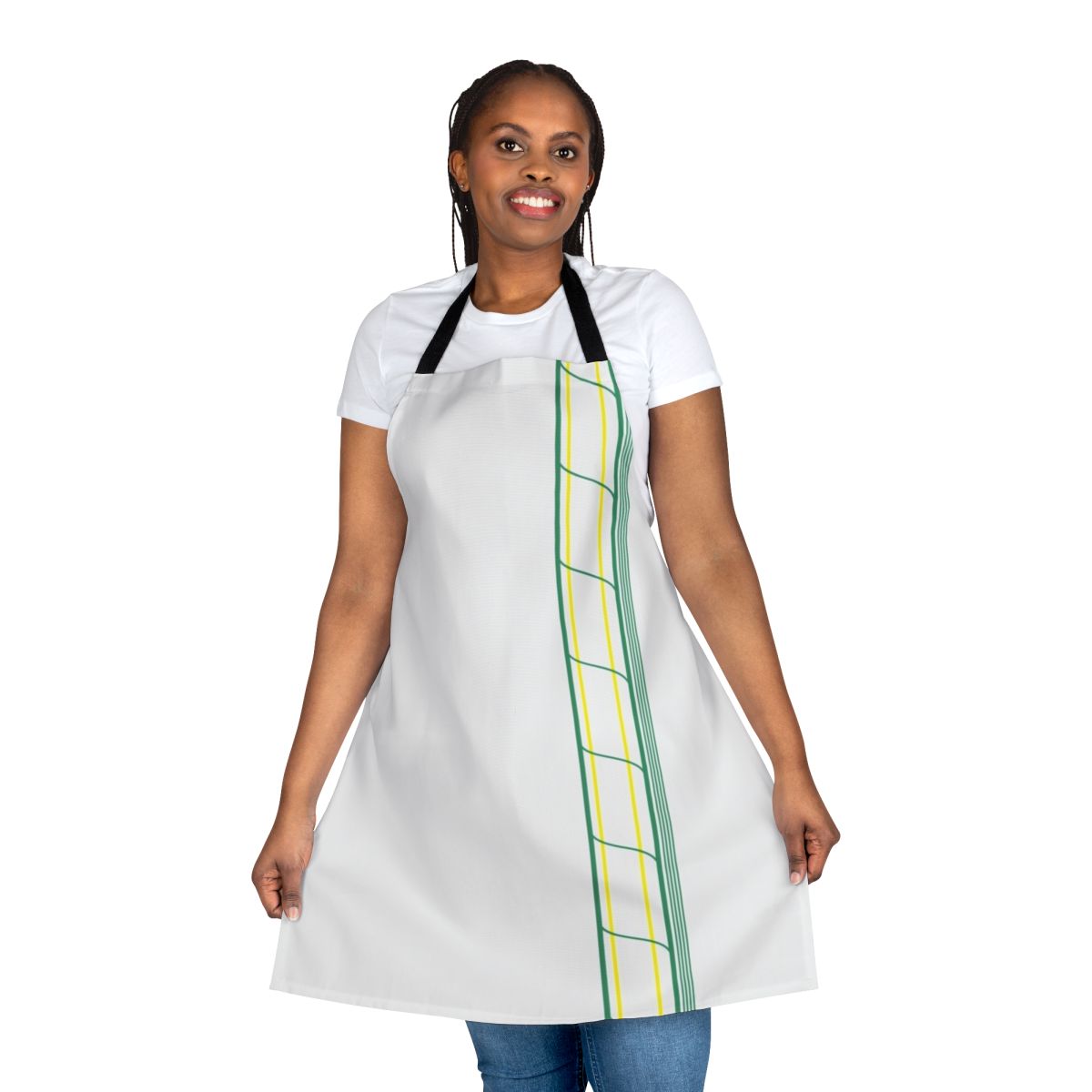 Adult diaper-themed apron in a playful, fetish-inspired design for the LGBTQ+ community.