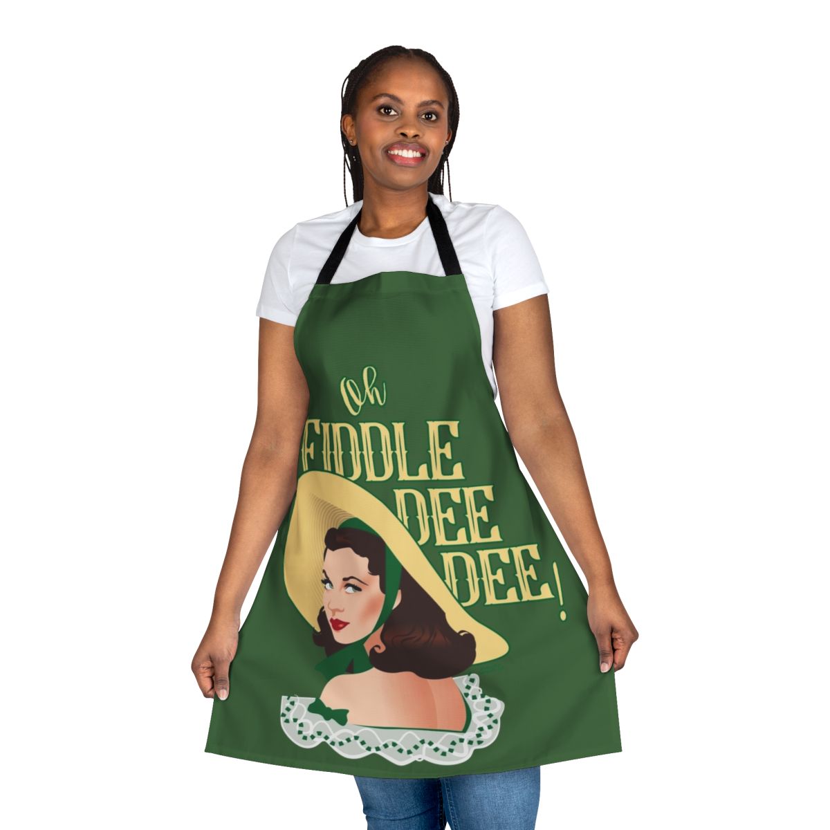 Fiddle Dee Dee inspired artistic apron featuring the art of Alejandro Mogollo