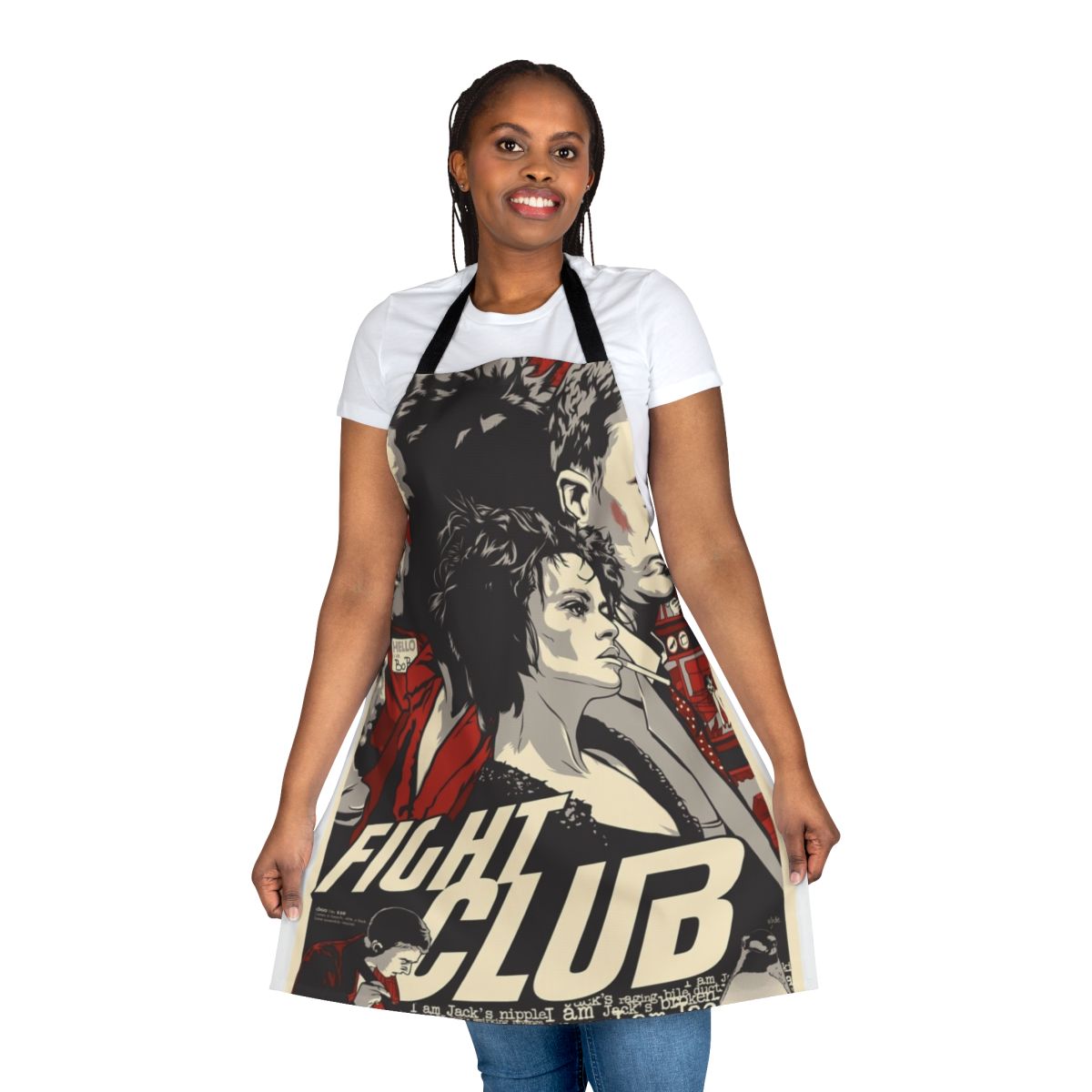 Fight Club inspired apron featuring iconic imagery and design