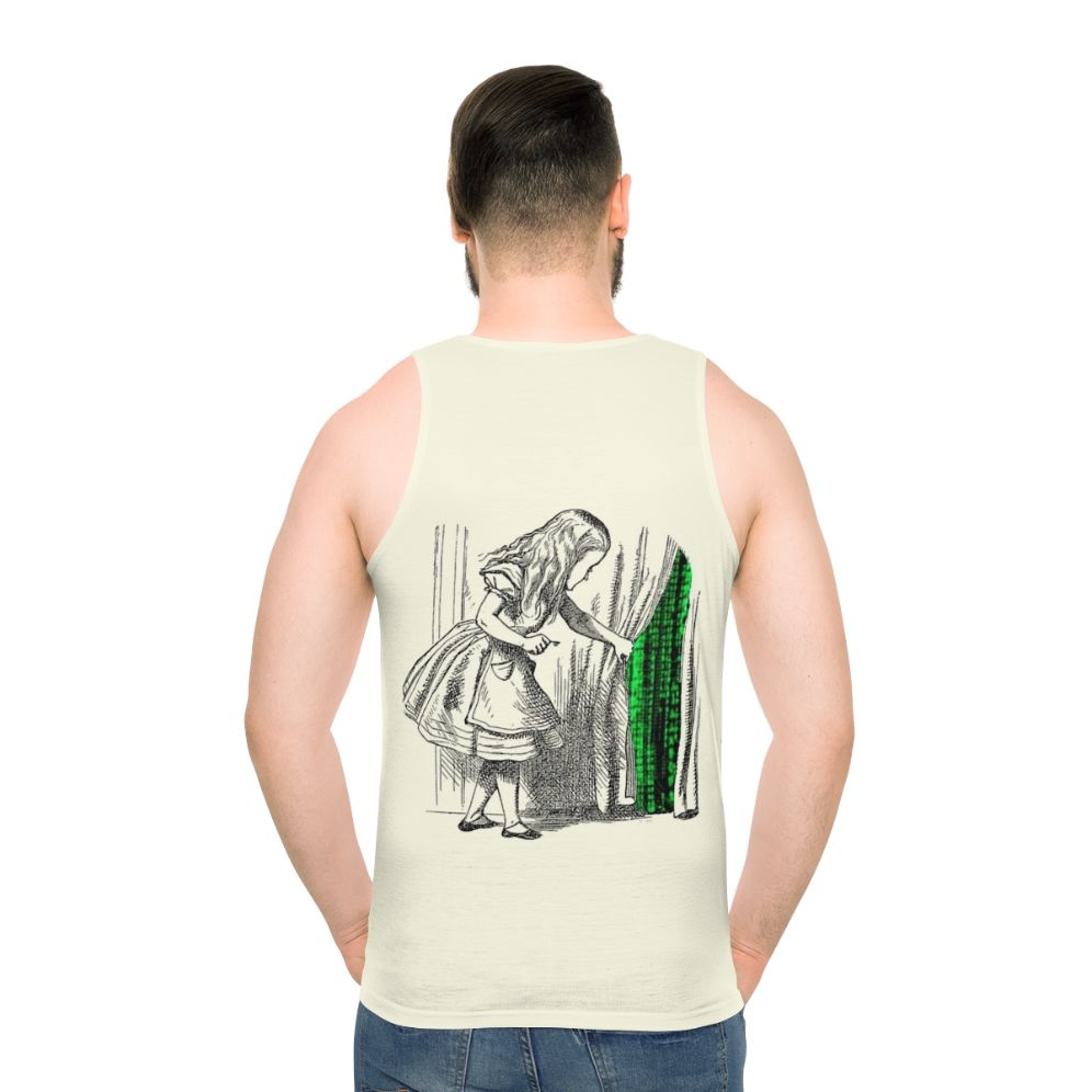 Follow the White Rabbit Matrix-Inspired Unisex Tank Top