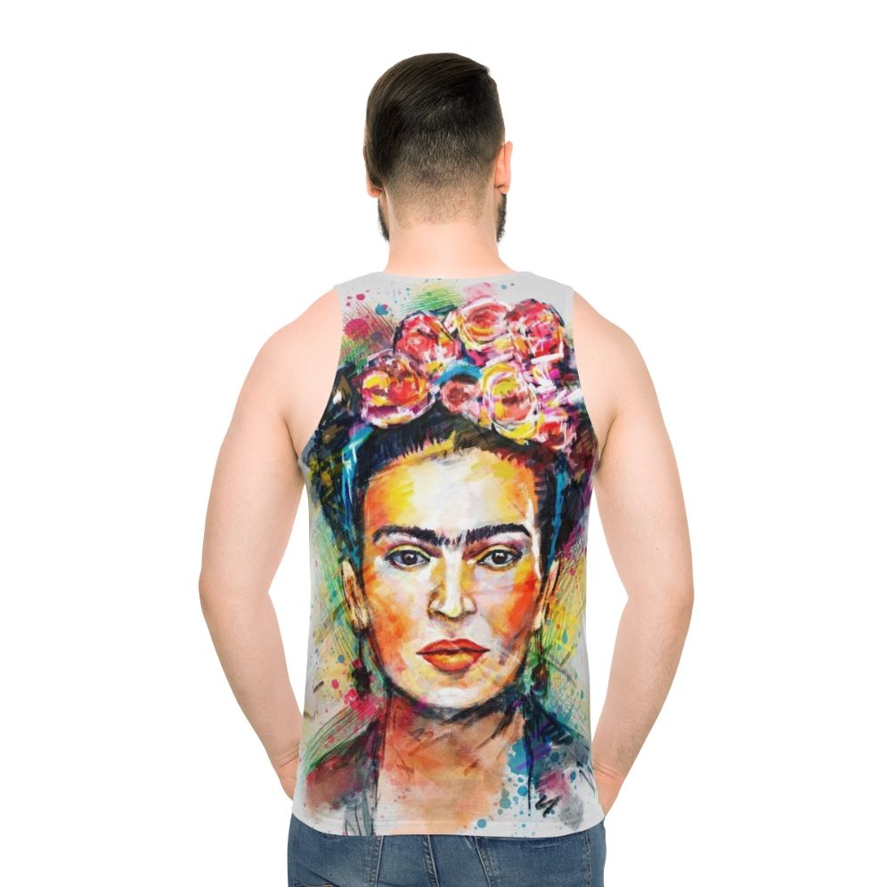 Frida Kahlo Unisex Tank Top with Vibrant Expressionist Portrait