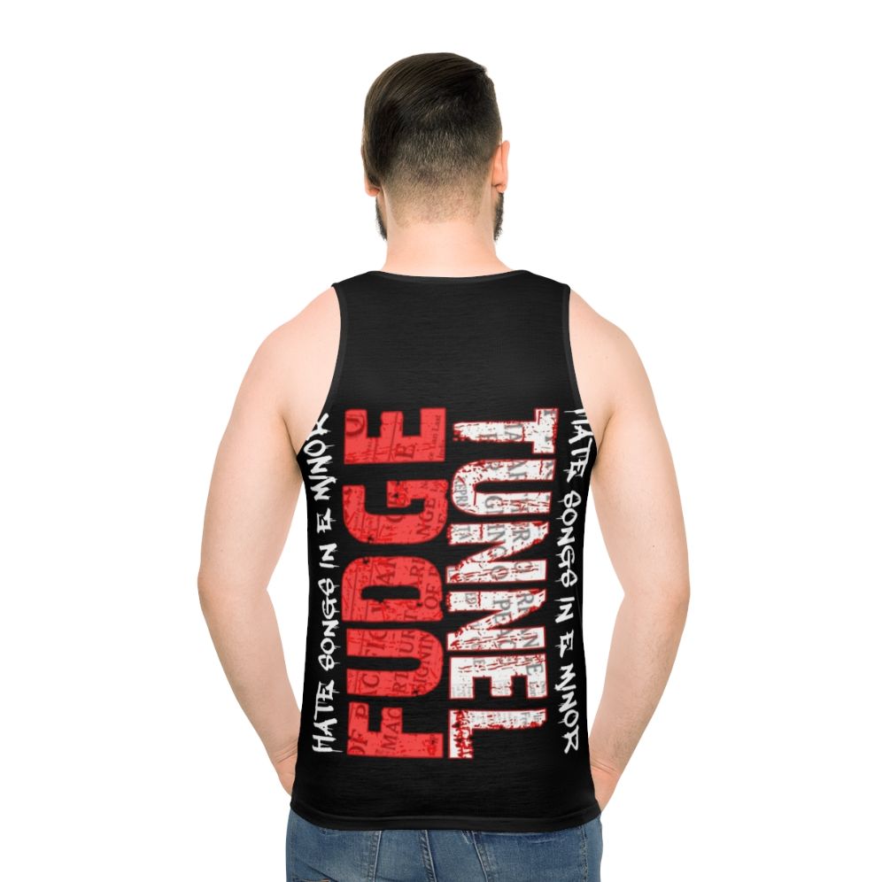 Unisex tank top featuring Fudge Tunnel band artwork