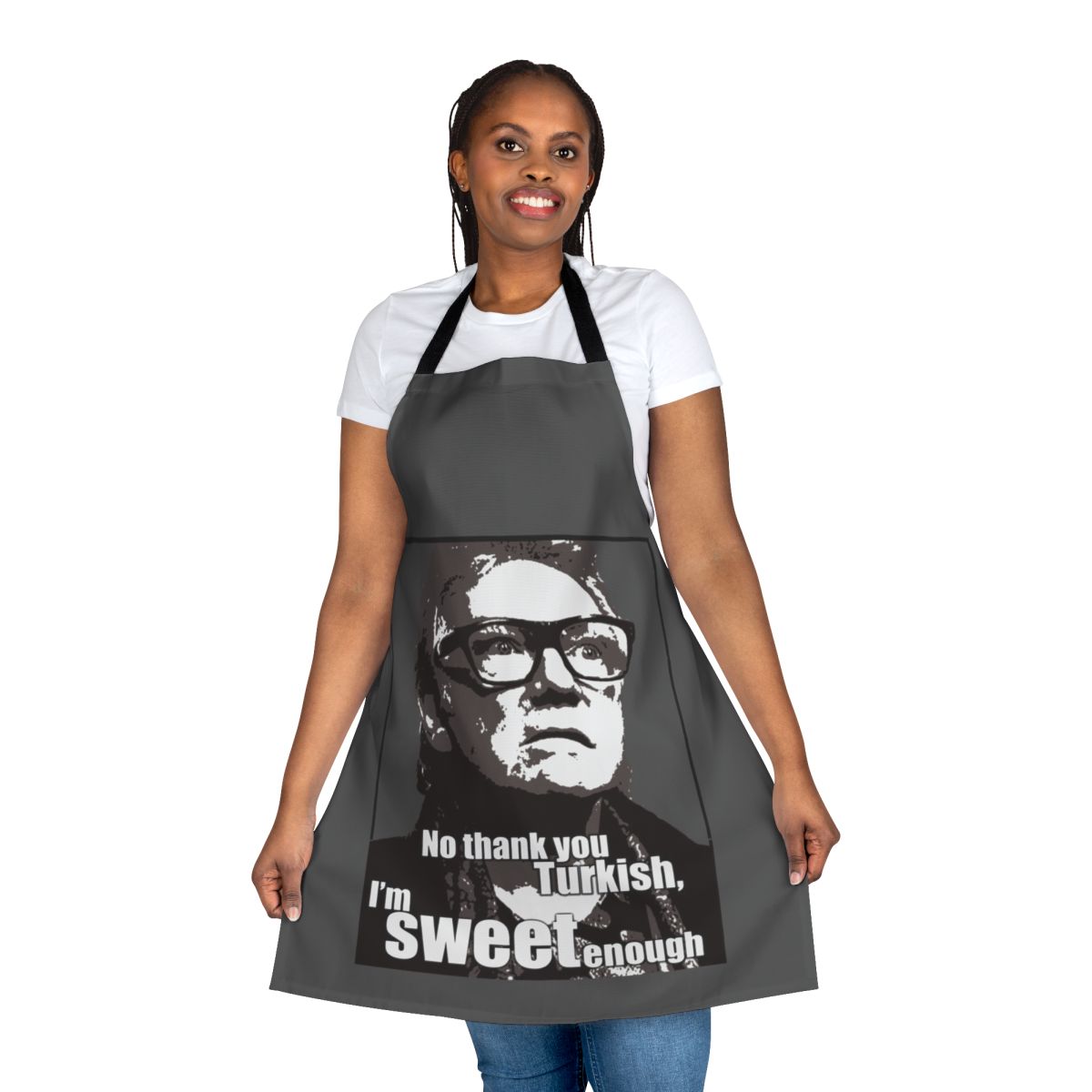 Funny apron featuring a graphic design inspired by the movie Snatch