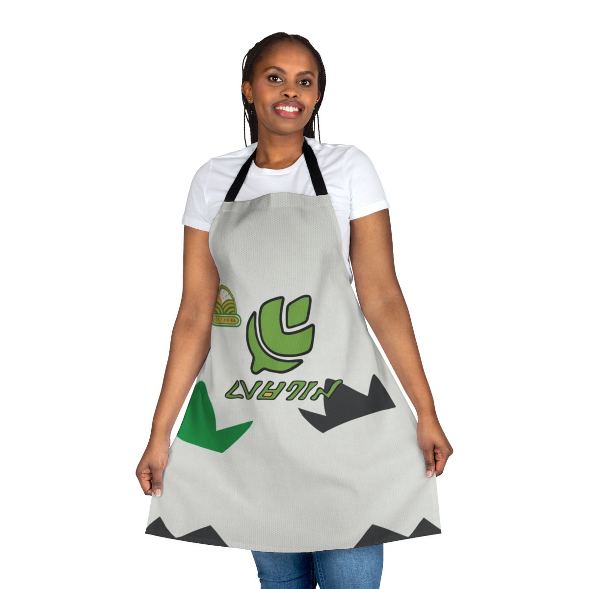 Apron featuring the design of Galar Gym Leader Milo from the Pokemon Sword and Shield games