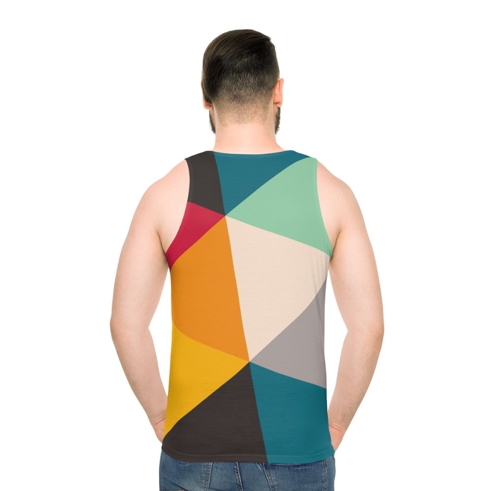 Geometric colorful abstract unisex tank top