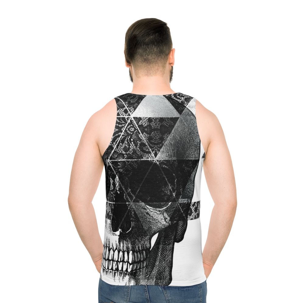 Geometric skull tank top design for Dia de los Muertos