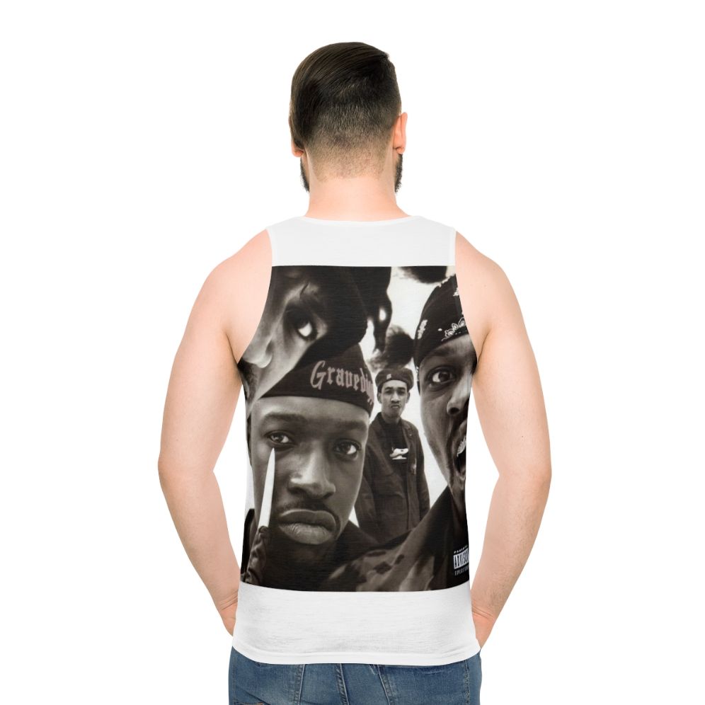 Gravediggaz unisex tank top featuring horrorcore rap design