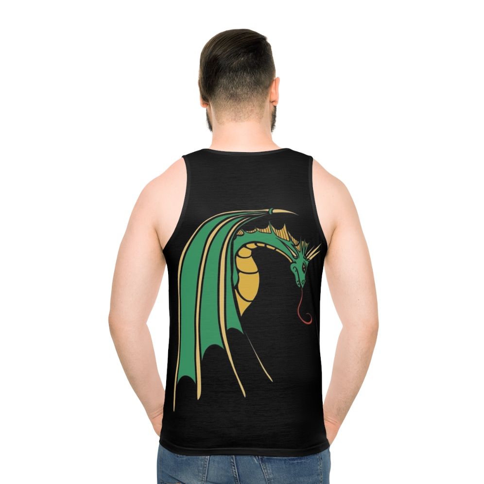 Green dragon art unisex tank top