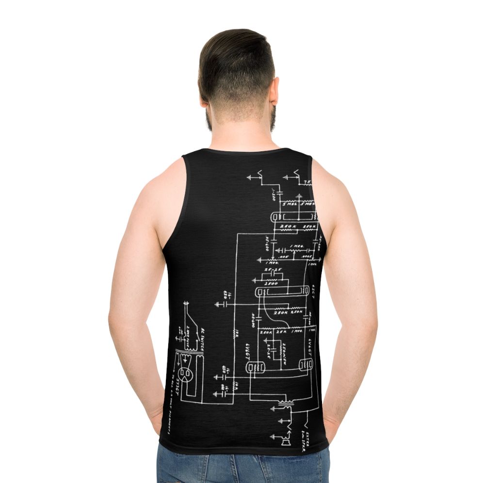Amplifier schematic unisex tank top