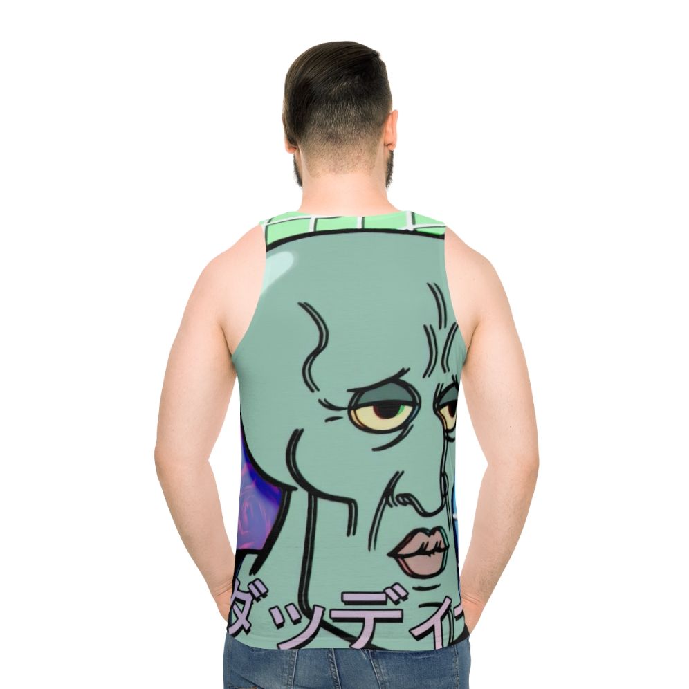 Handsome Squidward Vaporwave Aesthetic Unisex Tank Top