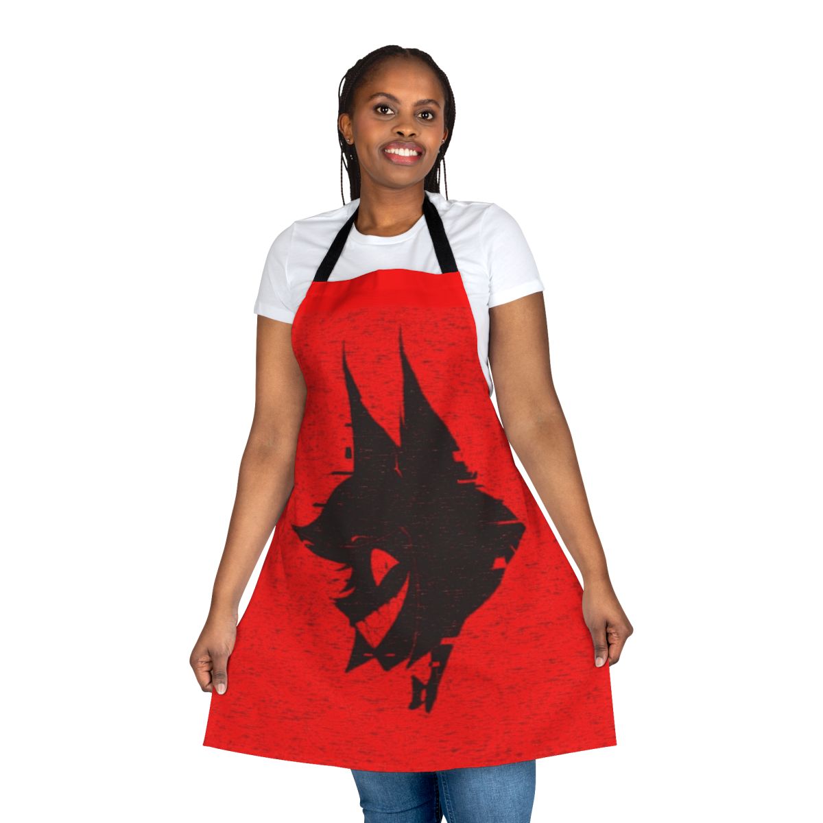Hazbin Hotel Alastor-inspired apron featuring the character's iconic design