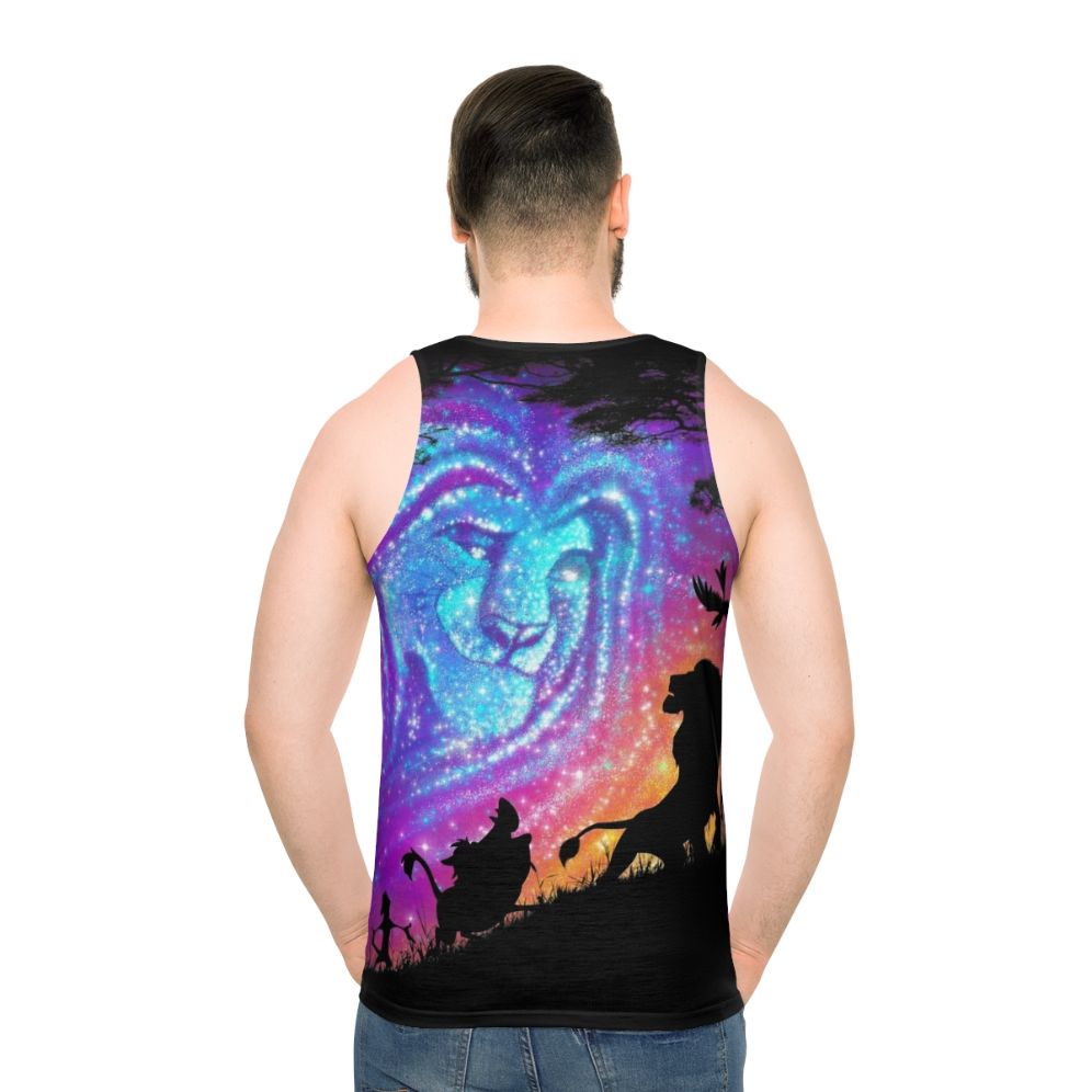 Unisex tank top with 'He Lives In You' design inspired by The Lion King