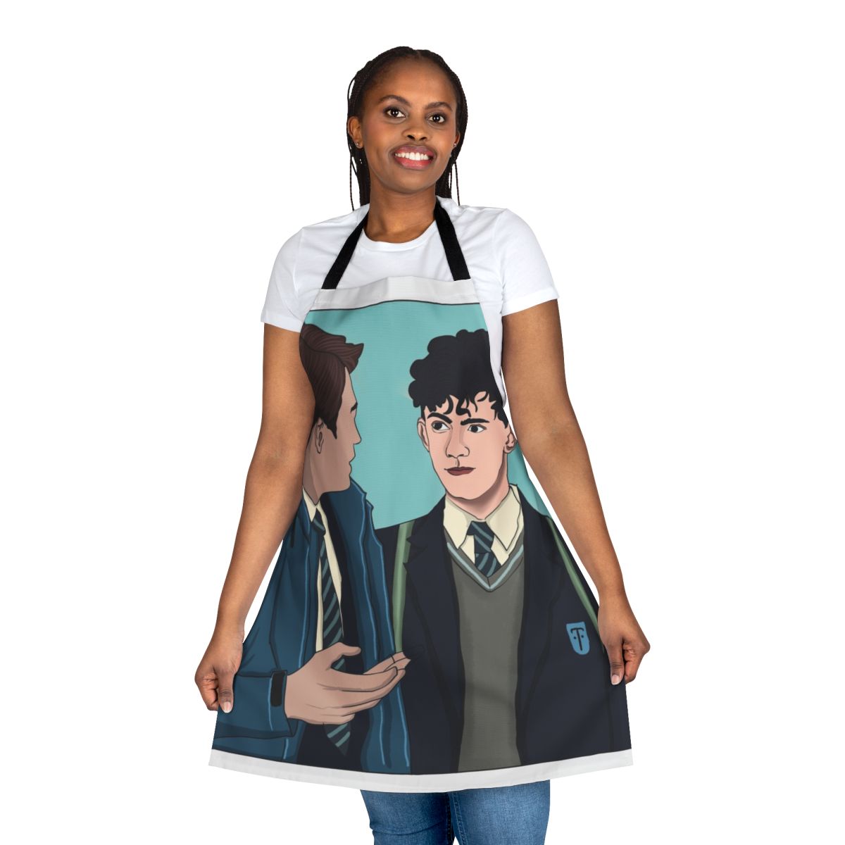 Heartstopper Inspired Apron with Nick and Charlie Artwork