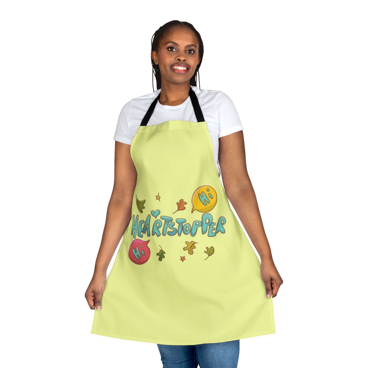 Heartstopper inspired apron with autumn leaves design