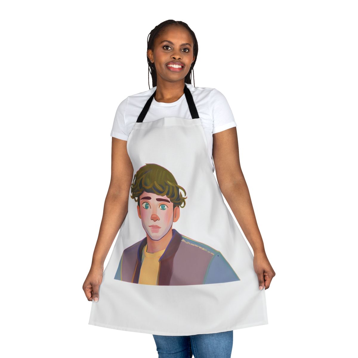 Heartstopper-inspired apron featuring Charlie Spring, the main character from the Netflix series