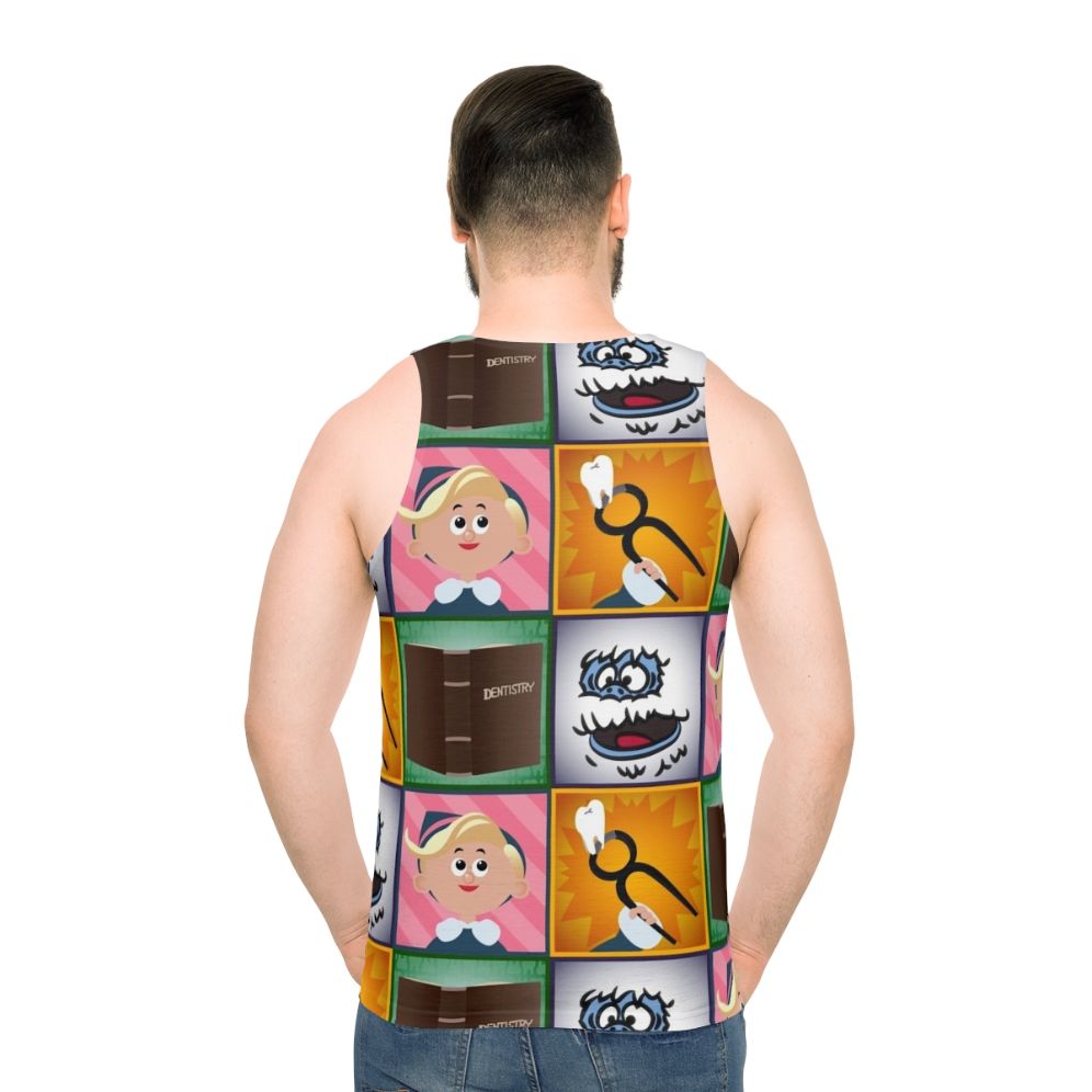 Hermey Squares Unisex Christmas Tank Top