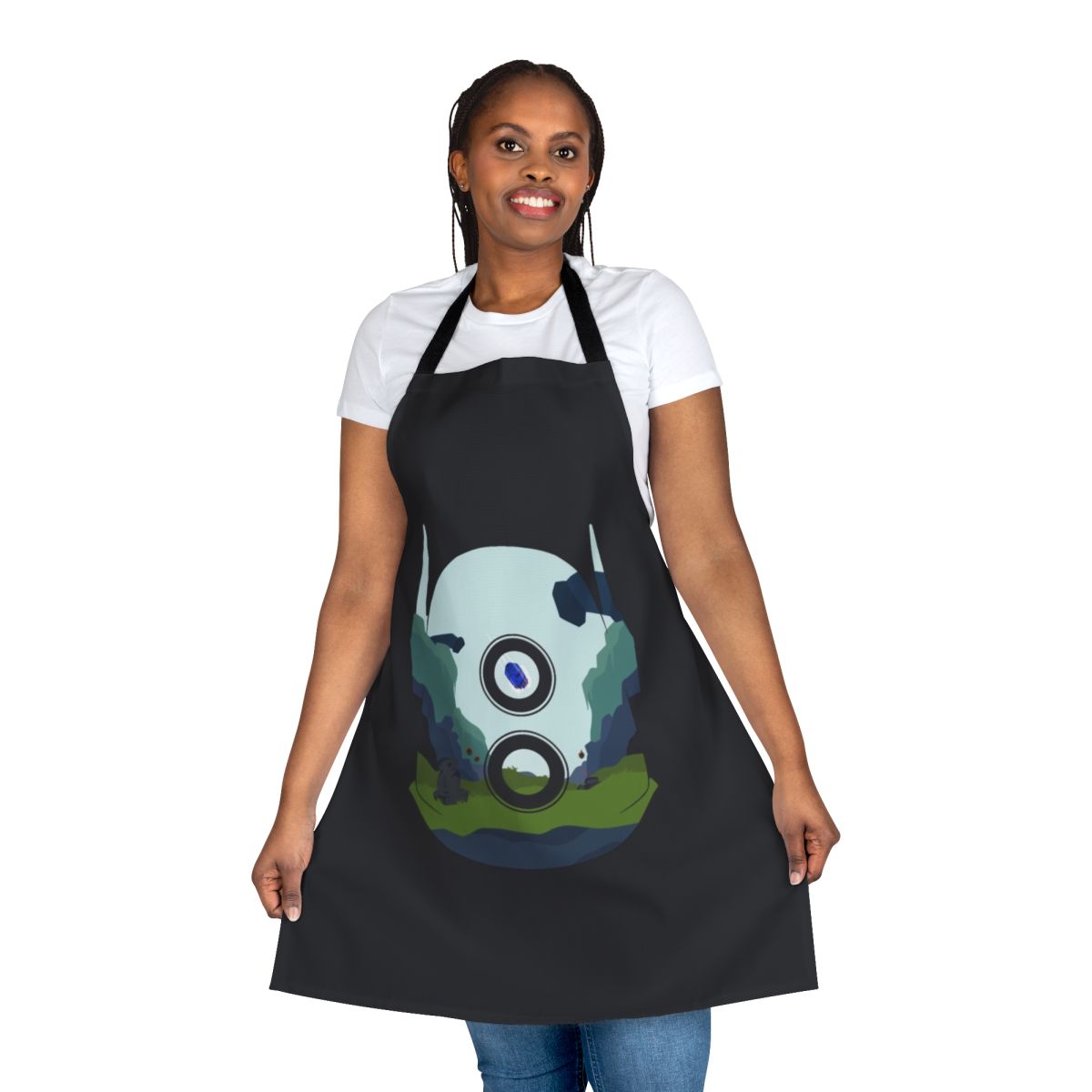 Risk of Rain 2 Huntress-themed apron for gamers