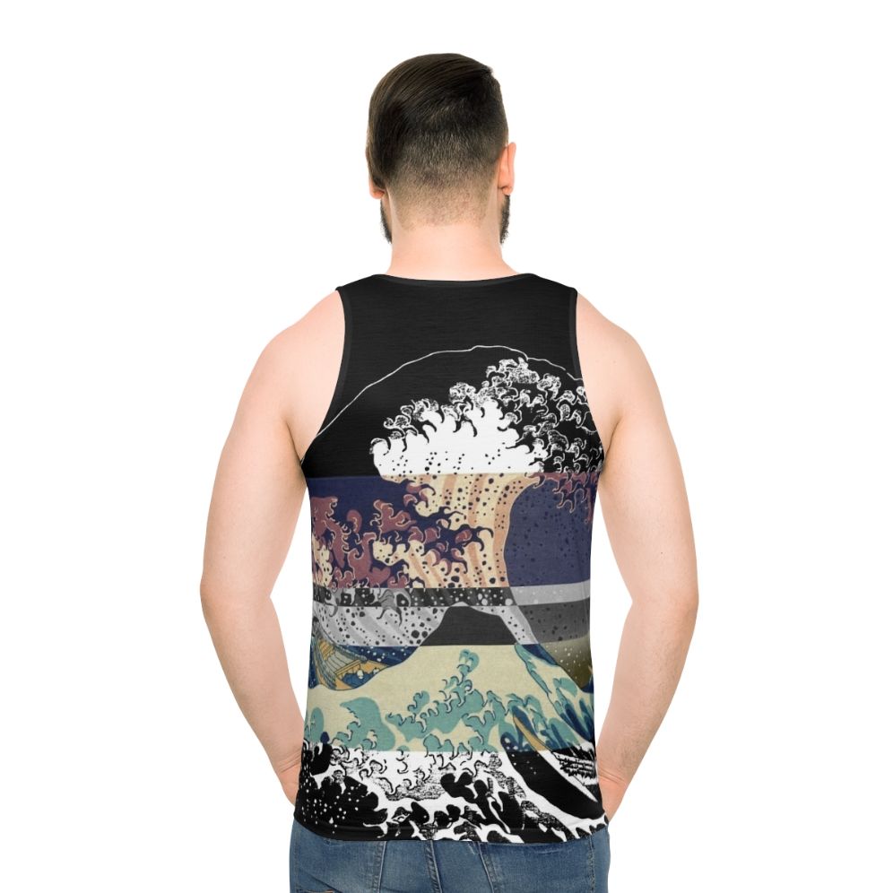 Unisex tank top featuring Hokusai's famous Great Wave print