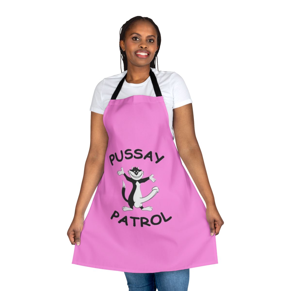 Bucks party themed apron with a comedic design