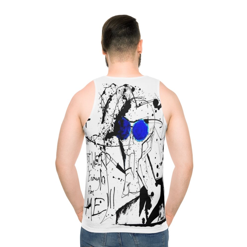 Hunter S. Thompson Gonzo Unisex Tank Top with Ink Splatter Design
