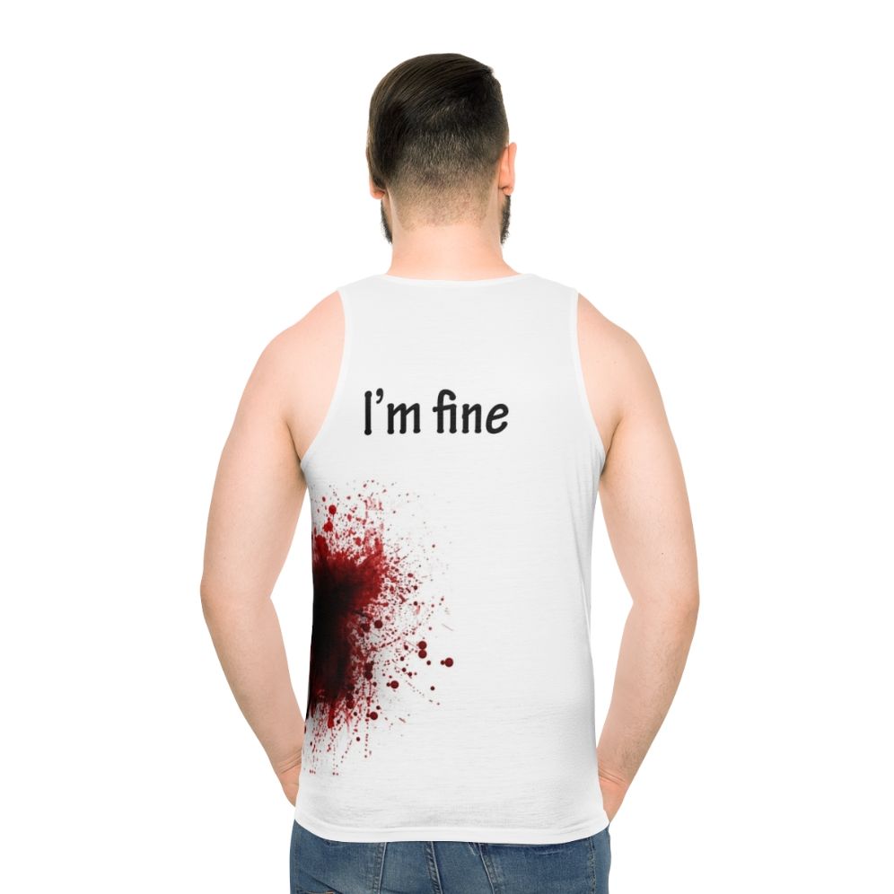"I Am Fine" unisex graphic tank top
