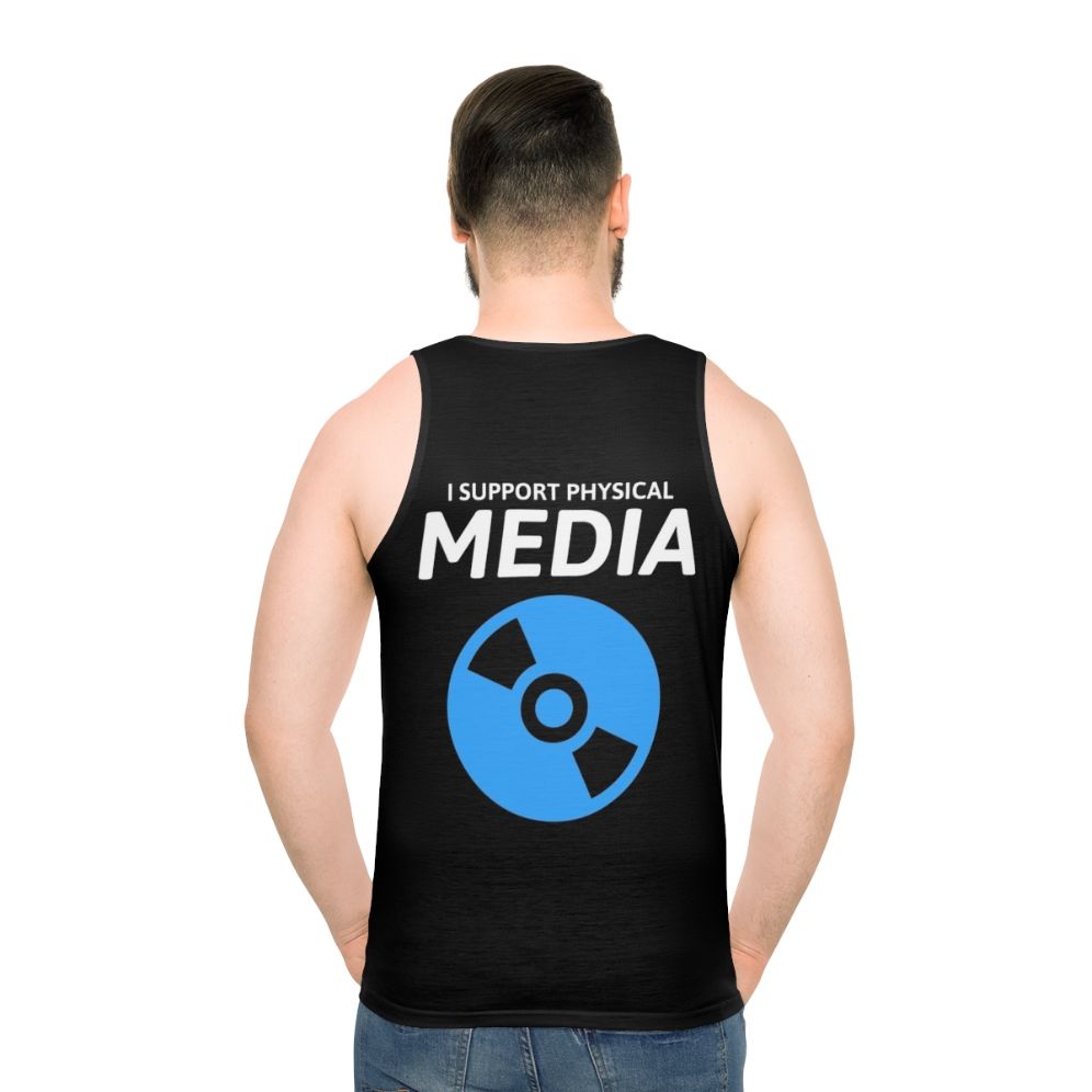 Blu-ray disc unisex tank top for movie enthusiasts