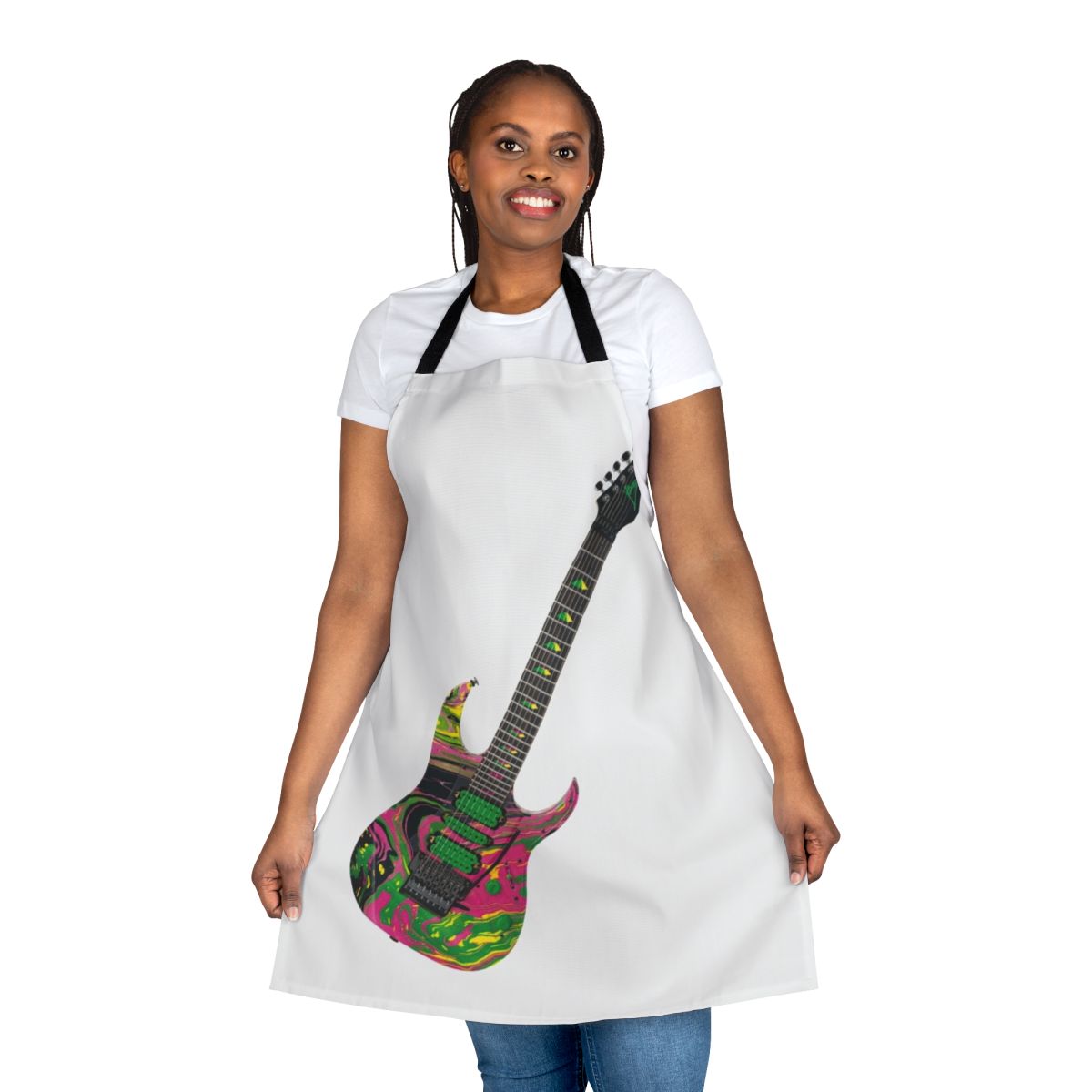 Ibanez 7-string guitar inspired apron with Steve Vai Universe branding