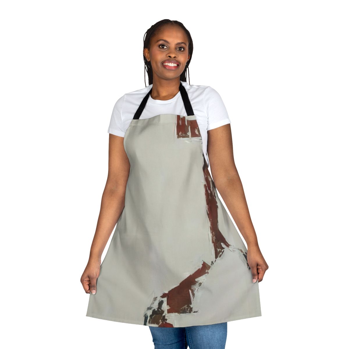 Impressionist-style apron featuring abstract design inspired by guitar virtuoso Martin Barre of the progressive rock band Jethro Tull