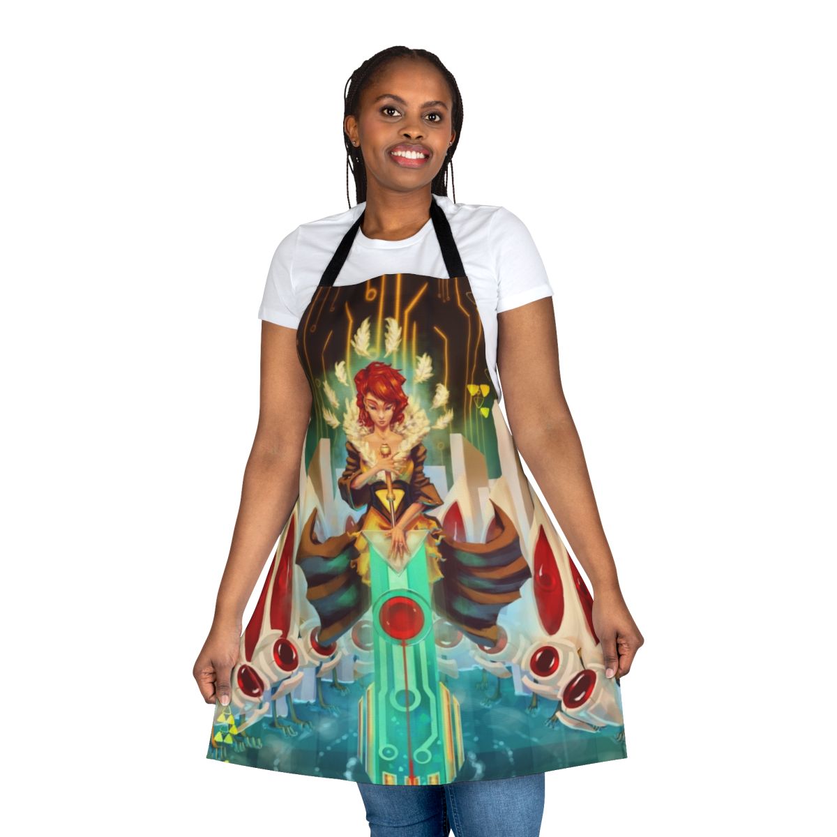 Paper boat design apron, perfect for indie gamers