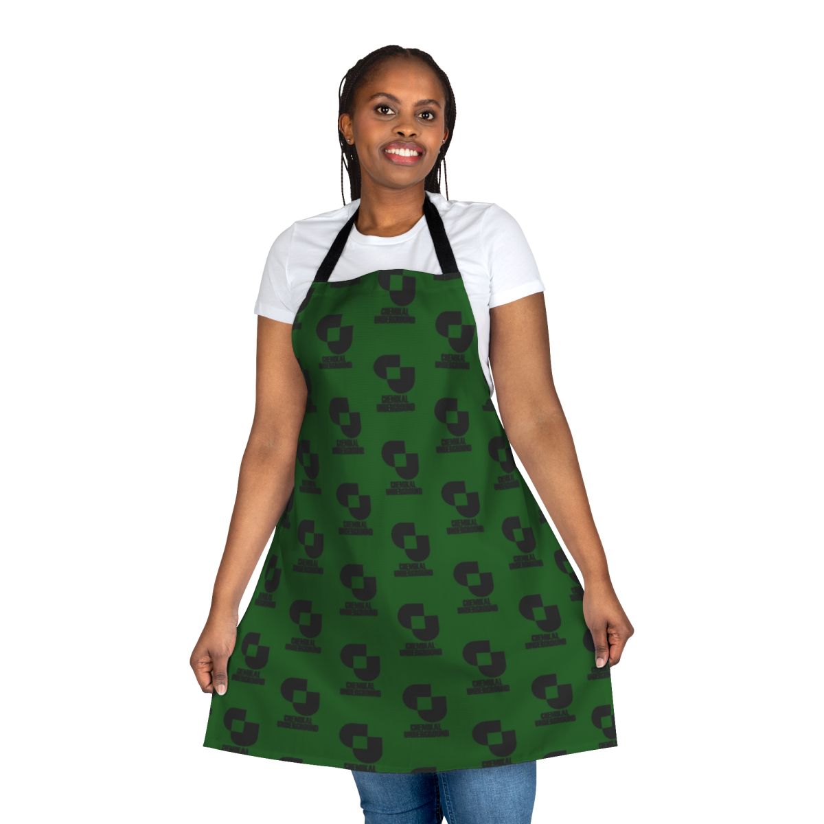 Black apron with indie music references