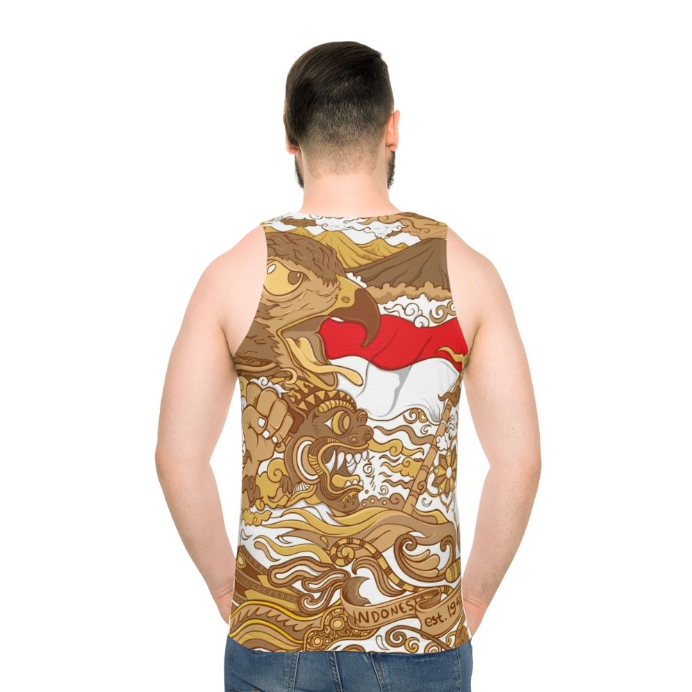 Unisex Indonesia tank top with Barong eagle design
