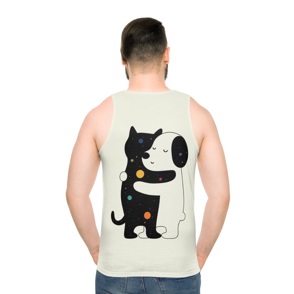 Unisex tank top with inspirational rainbow and animal graphics
