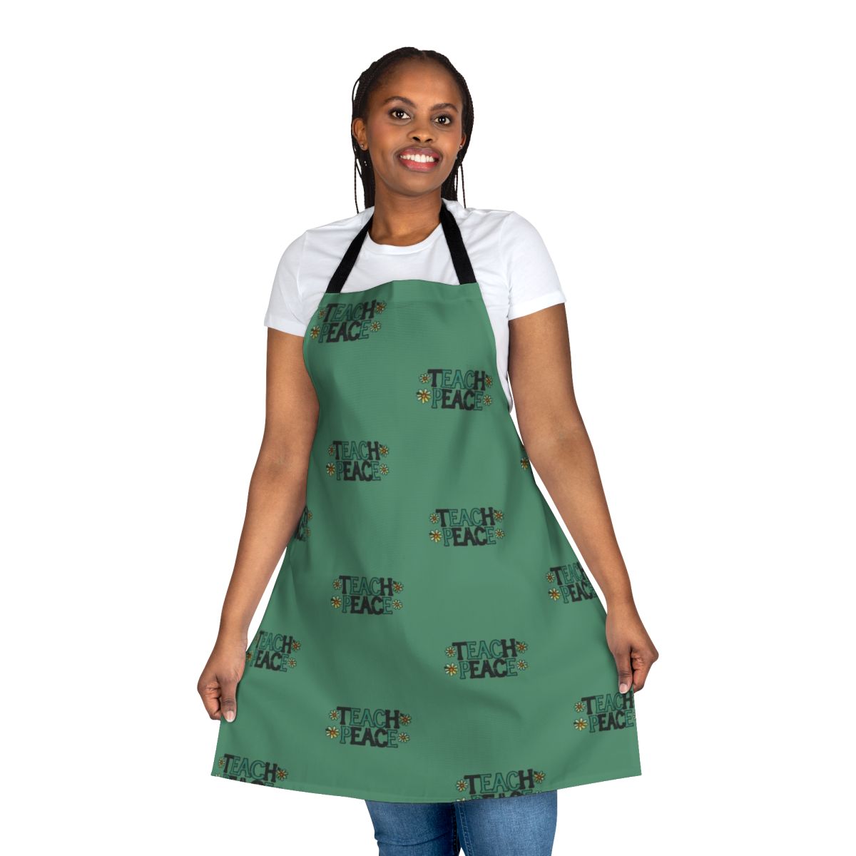 Teach Peace Apron with Vintage Design for Educators