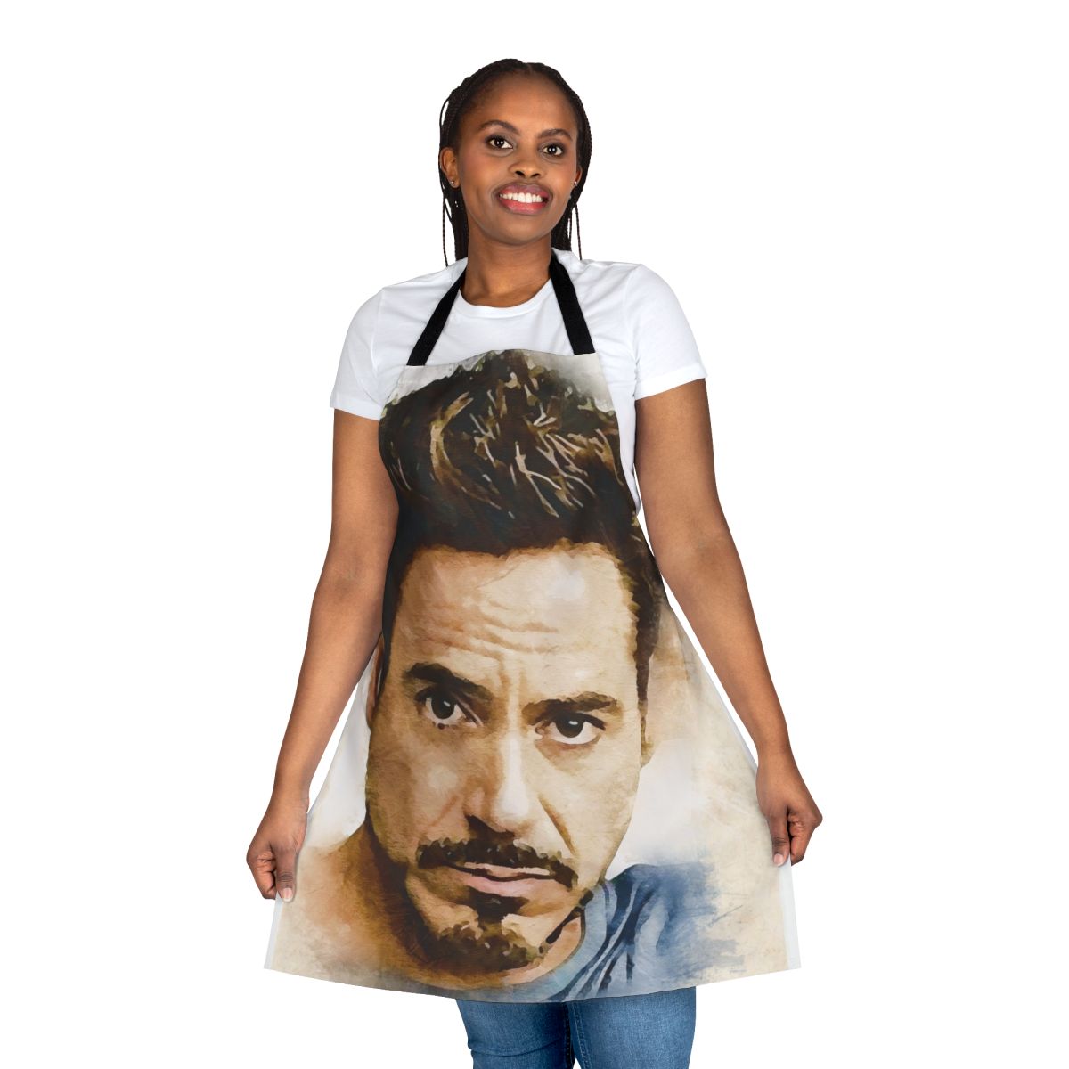 Robert Downey Jr inspired apron, featuring the famous actor